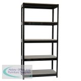 Storage Solutions Heavy Duty Boltless 5-Shelf Unit Black STS834550