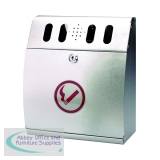 Sterling Ash Bin Wall Mounted Curved SB042S