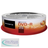 Sony DVD-R 4.7Gb Spindle Pack of 25 25DMR47SP