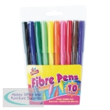 Tallon Fibre-Tip Pen Pack of 10 Assorted 1101