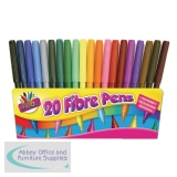 Tallon Fibre-Tip Pen Pack of 20 Assorted 1102
