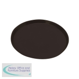 Serving Tray Round Polycarbonate H22 x D355mm Brown PT1400