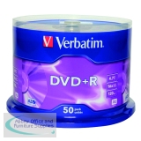 Verbatim DVD+R Non-Printable Spindle 16x 4.7GB (Pack of 50) 43550