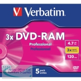 Verbatim DVD-R RAM 4.7Gb Pack of 5 43491
