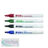 White Box Whiteboard Marker Chisel Tip Assorted Pack of 4 WX26038