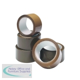 White Box Packaging Tape 50mm x66 Metres Buff