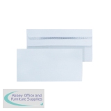 Q Connect Envelope DL 80gsm White Self-Seal Pack of 1000 KF3454