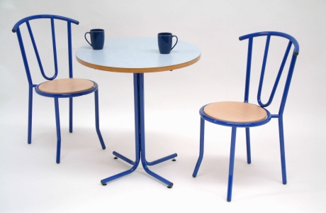 Abbey Office Supplies Furniture - Abbey Cafe Set - Blue - Table and 2 Chairs