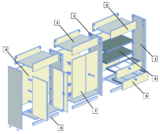 Abbey Office Supplies Furniture - Abbey Links Demountable Storage Partitioning