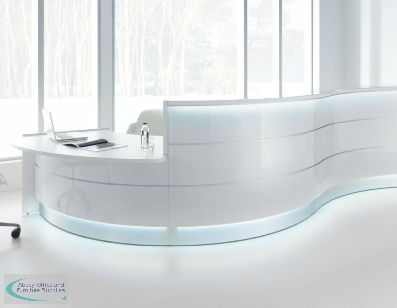AOS Valde High Gloss Reception Desks €0.00 Abbey Office Supplies Ireland