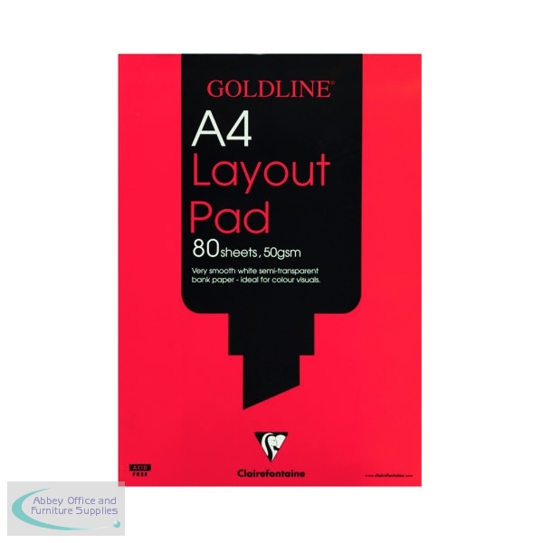 Clairefontaine Goldline A4 White 80 Sheet 50gsm AcidFree Paper Layout