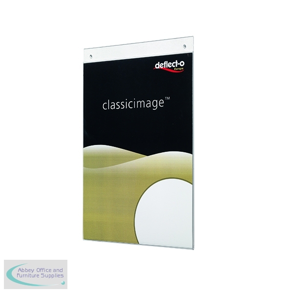 Deflecto Portrait Wall Sign Holder A4 (Top loading design made of
