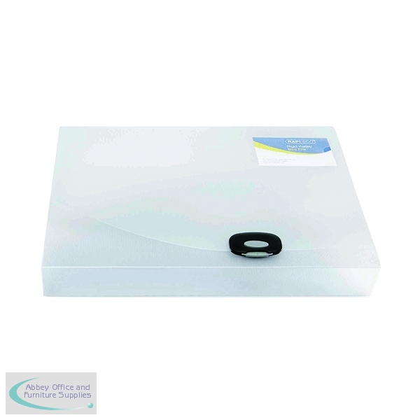 Rapesco Rigid Wallet Document Box, 25mm Spine, A4, Clear - View #6