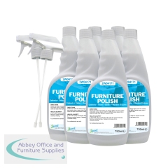 2Work Furniture Polish Trigger Spray 750ml (Pack of 6) 2W07251