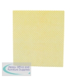 2Work Heavy Duty Non-woven Cloth 380x400mm Yellow Pack of 5 2W08163