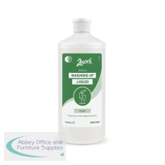 2Work BioTech Washing Up Liquid Apple 1 Litre (Pack of 6) 2W10408