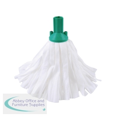 2Work Big White Mop Head Green (Pack of 10) 2W10498