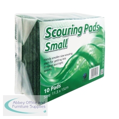 2Work Flat Scourers Green (Pack of 10) 2W10546