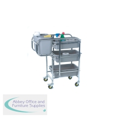 2Work Mobile Collector Cleaning Trolley 776 x 455 x 925mm 2W10762