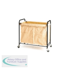 2Work Rectangular Laundry Trolley 920 x 560 x 880mm 2W10763