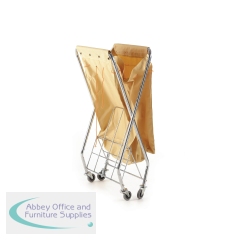 2Work Mobile Folding Laundry Trolley 685 x 590 x 1030mm 2W10764