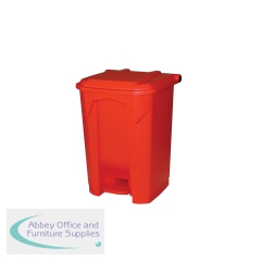 2Work Pedal Bin 50 Litre Red 2W10781
