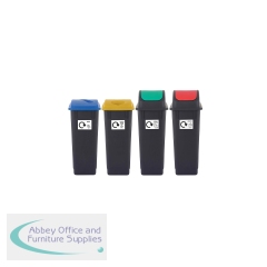 2Work Recycling Bins 65 Litre Assorted (Pack of 4) 2W10790