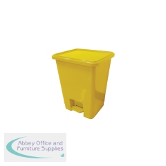 2Work Pedal Bins 15 Litre Yellow (Pack of 3) 2W10792