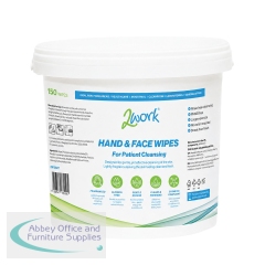 2Work Patient Cleansing Wipes Bucket 150 Wipes (Pack of 4) 2W10827