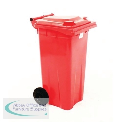 2Work Wheelie Bin 120 Litre Red 2W10835