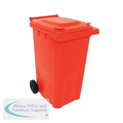 2Work Wheelie Bin 240 Litre Red 2W10844
