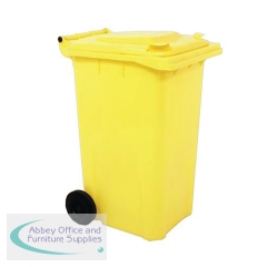 2Work Wheelie Bin 240 Litre Yellow 2W10845
