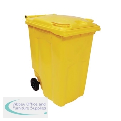 2Work Wheelie Bin 360 Litre Yellow 2W10852
