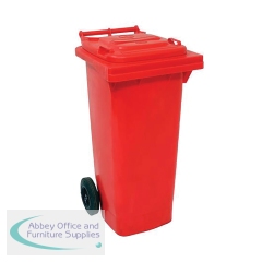 2Work Wheelie Bin 80 Litre Red 2W10856