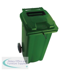 2Work Wheelie Bin Waste Slot Lid 140 Litre Green  2W10876