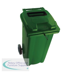 2Work Wheelie Bin Waste Slot Lid 360 Litre Green  2W10885