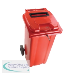 2Work Wheelie Bin Waste Slot Lid 360 Litre Red  2W10887