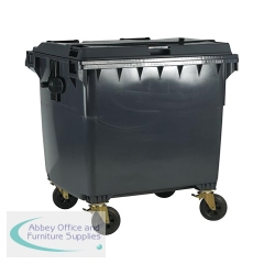 2Work Wheelie Bin 770 Litre with Lockable Lid Grey 2W10893