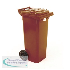 2Work Wheelie Bin 80 Litre Brown 2W10913