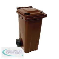 2Work Wheelie Bin 140 Litre Brown 2W10915
