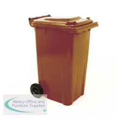 2Work Wheelie Bin 240 Litre Brown 2W10916