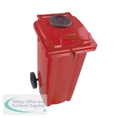 2Work Wheelie Bin 140 Litre with Bottle Bank Aperture and Lock 2W10929