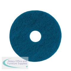 2Work Floor Pad Standard 14 Inch Blue (Pack of 5) 2W13490