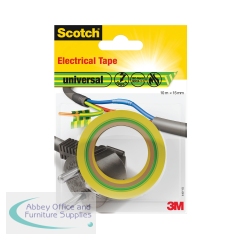 Scotch Electrical Tape Green/Yellow 10m x 15mm 712681