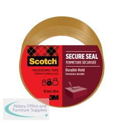 Scotch Secure Seal Packaging Tape Brown 50mmx50m Roll 7100300848