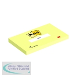 Post-it Notes 76x127mm Canary Yellow (Pack of 12) 655Y