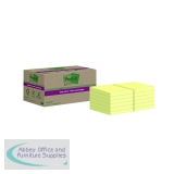 Post-it Super Sticky Recycled 47.6x47.6mm Yellow (Pack of 12) 622RSS12CY