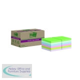 Post-it Super Sticky Recycle 47.6x47.6 Assorted (Pack of 12) 622RSS12COL