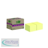 Post-it Super Sticky Recycled 76x76mm Yellow (Pack of 12) 654 RSS12CY