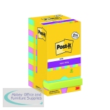 Post-it Super Sticky Notes 76x76mm 90 Sheets Cosmic 8 + 4 FREE (Pack of 12) 654-SSCOS-P8+4